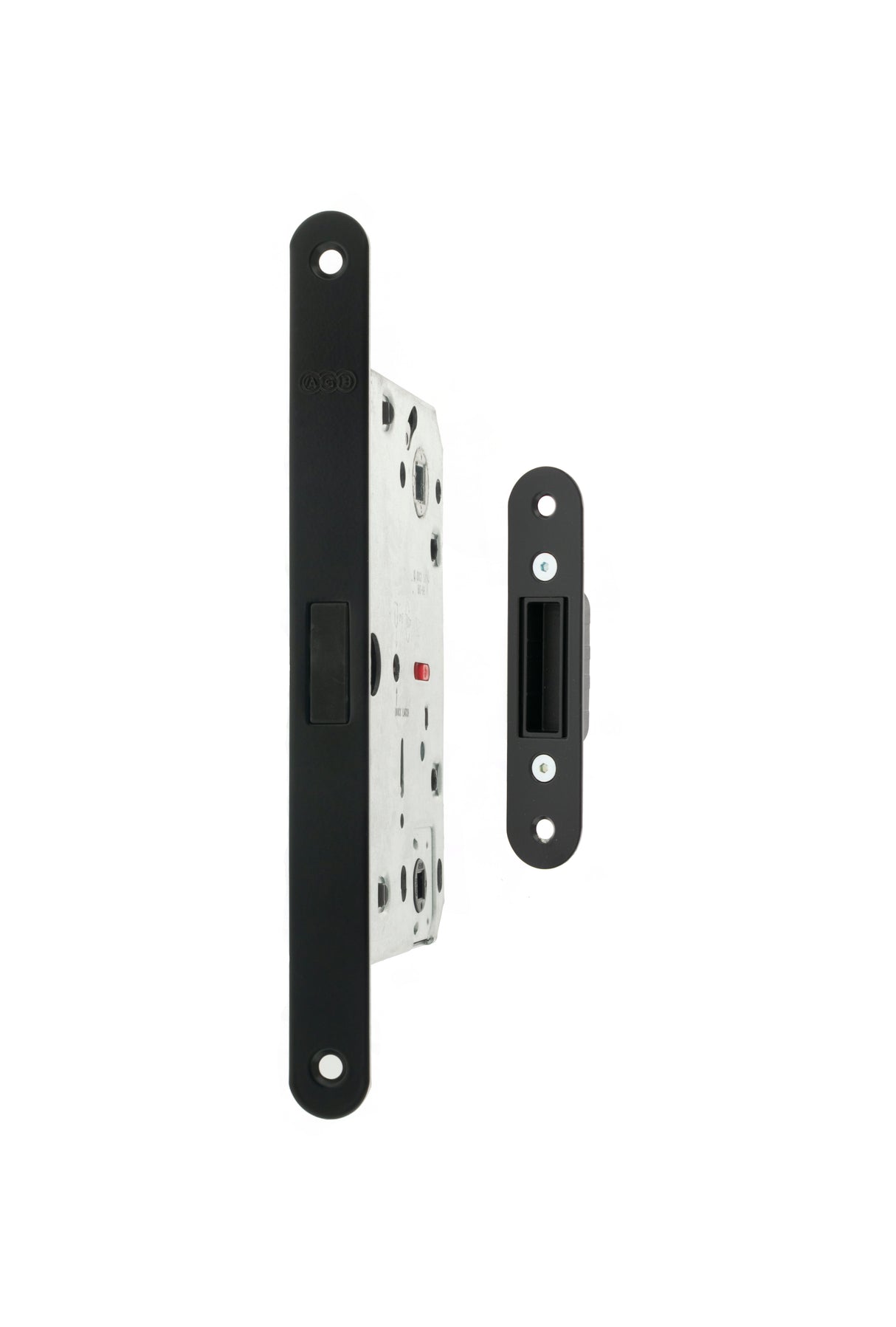 Quality image of AGB Polaris 2XT Magnetic Bathroom Lock 60mm backset - Matt Black | Sku. agb2xtwcmb | available from Trade Door Handles.