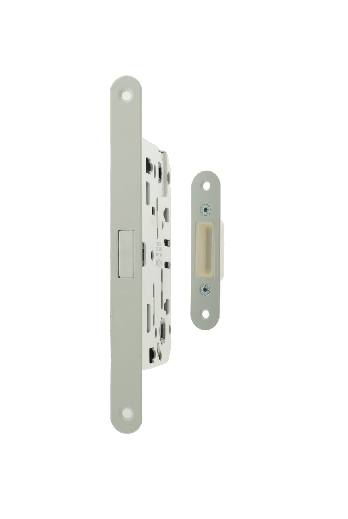 Quality image of AGB Polaris 2XT Magnetic Bathroom Lock 60mm backset - White | Sku. agb2xtwcwh | available from Trade Door Handles.