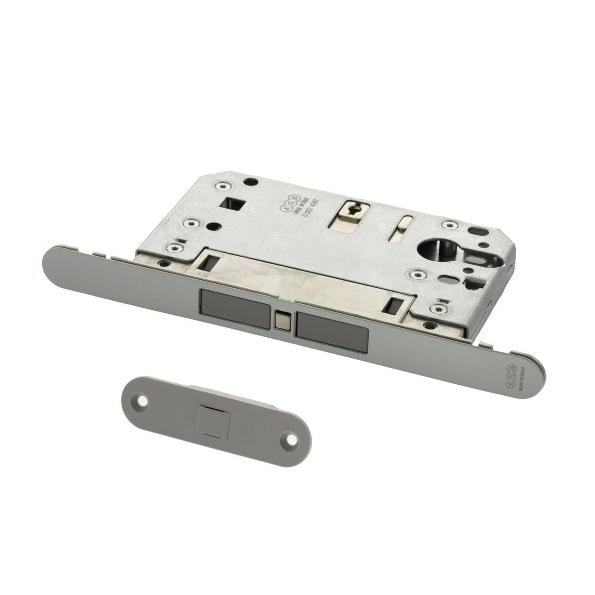 Quality image of AGB Touch Magnetic Door Catch Euro Profile Sashlock - Satin Chrome | Sku. agbtesc | available from Trade Door Handles.