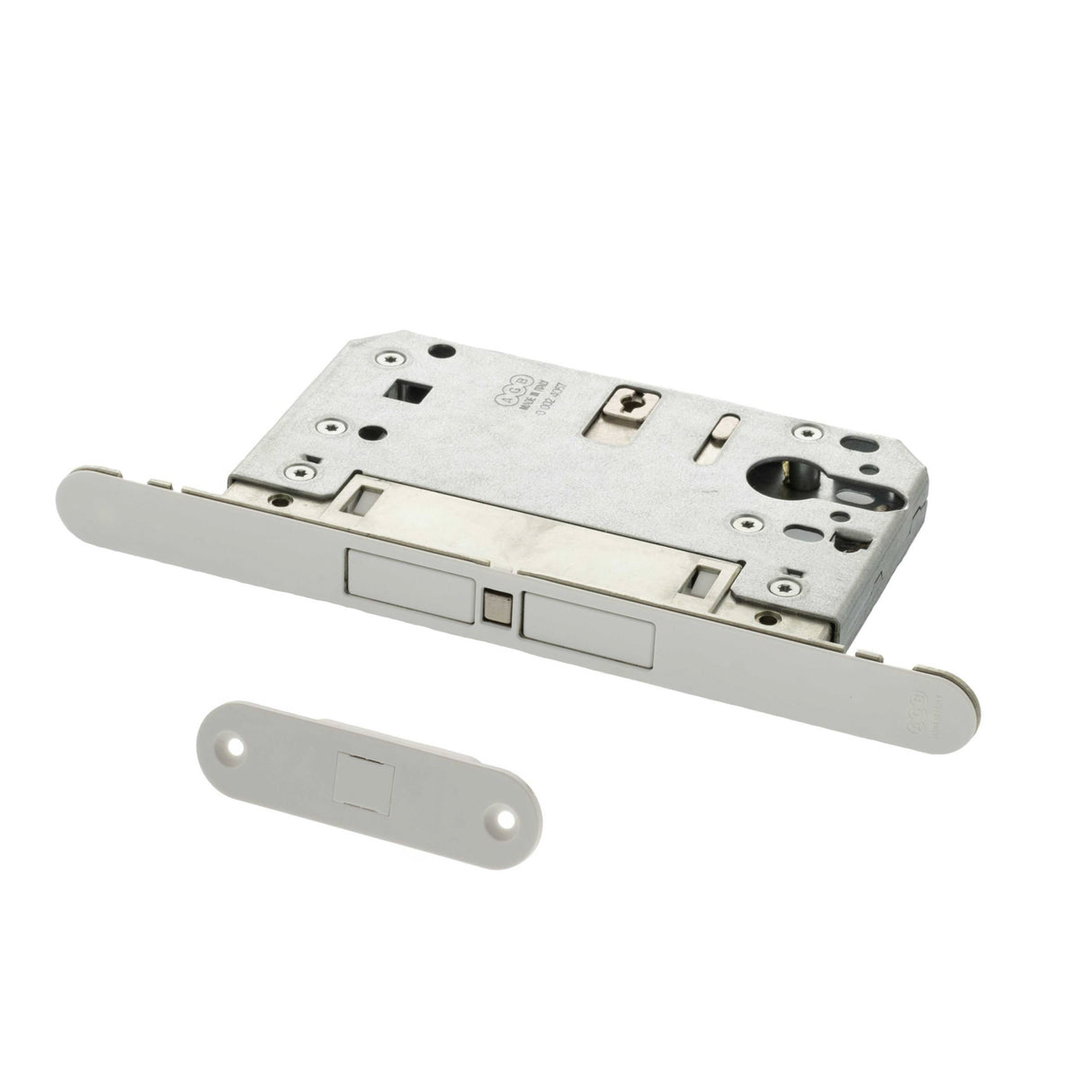 Quality image of AGB Touch Magnetic Door Catch Euro Profile Sashlock - White | Sku. agbtewh | available from Trade Door Handles.