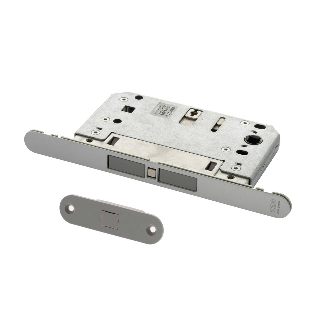 Quality image of AGB Touch Magnetic Door Catch Bathroom Lock - Satin Chrome | Sku. agbtwcsc | available from Trade Door Handles.