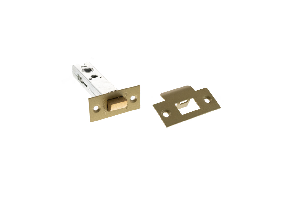 Quality image of Atlantic Bolt Through Tubular Latch 2.5" - Raw Brass | Sku. al25rb | available from Trade Door Handles.
