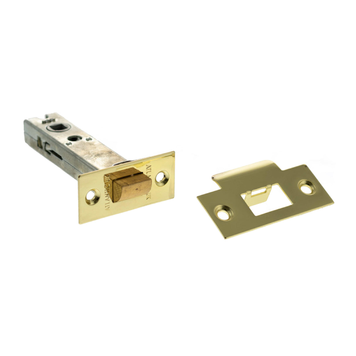 Quality image of Atlantic Heavy Duty Bolt Through Tubular Latch 4" - Polished Brass | Sku. al4bp | available from Trade Door Handles.