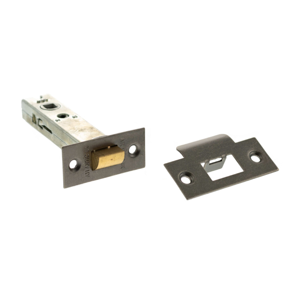 Quality image of Atlantic Heavy Duty Bolt Through Tubular Latch 4" - Distressed Silver | Sku. al4ds | available from Trade Door Handles.