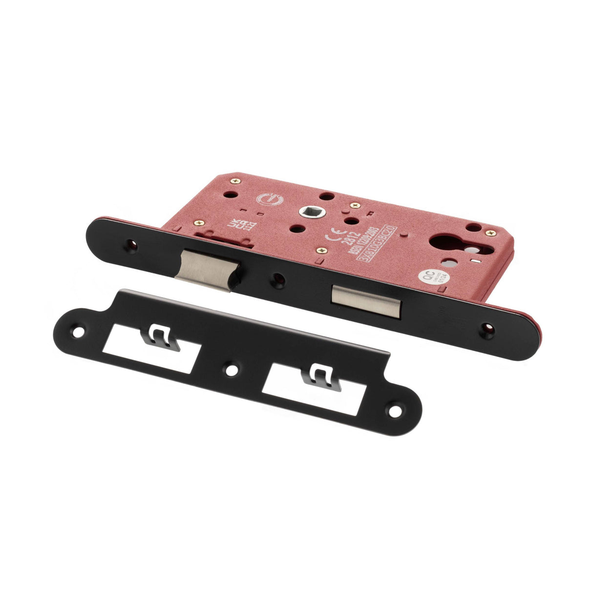 Quality image of Atlantic DIN Radius Euro Profile Sashlock Double Throw 60mm backset - Matt Black | Sku. alkdinres60mb | available from Trade Door Handles.