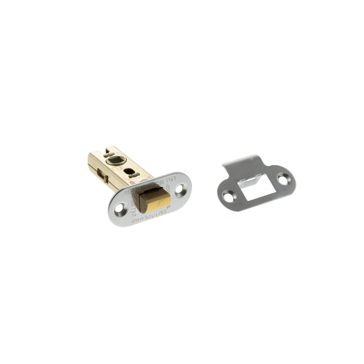 Quality image of Atlantic Fire-Rated CE Marked Bolt Through Tubular Radius Latch 2.5" - Polished Chrome | Sku. alrce25pc | available from Trade Door Handles.