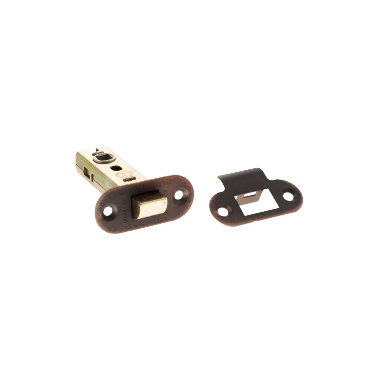 Quality image of Atlantic Fire-Rated CE Marked Bolt Through Tubular Radius Latch 3" - Antique Copper | Sku. alrce3ac | available from Trade Door Handles.
