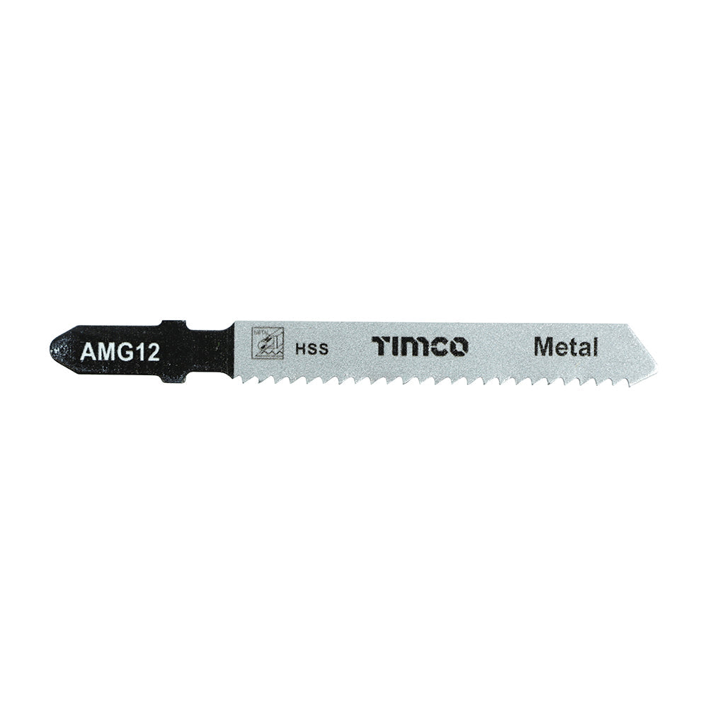This is an image of Timco - Jigsaw Blades - Metal Cutting - HSS Blades - T118B T118B (5 Pieces Pack) AMG12