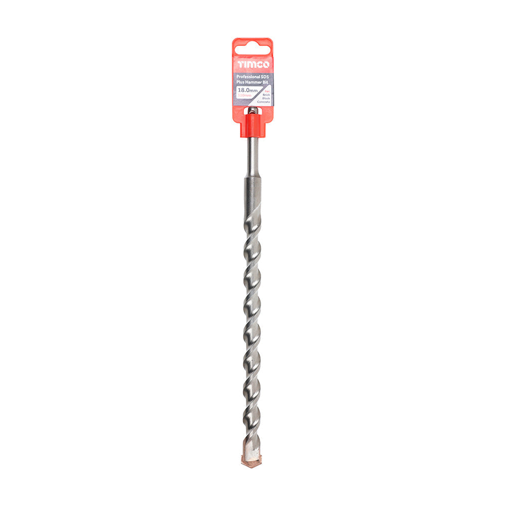 This is an image of Timco - Professional SDS Plus Hammer Bit 18.0 x 310 (1 Each Clip) AP18310