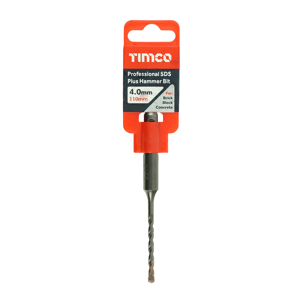 This is an image of Timco - Professional SDS Plus Hammer Bit 4.0 x 110 (1 Each Clip) AP4110