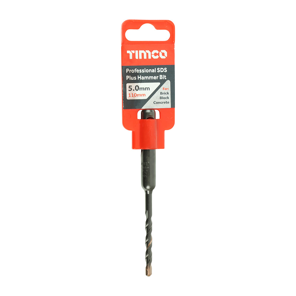 This is an image of Timco - Professional SDS Plus Hammer Bit 5.0 x 110 (1 Each Clip) AP5110
