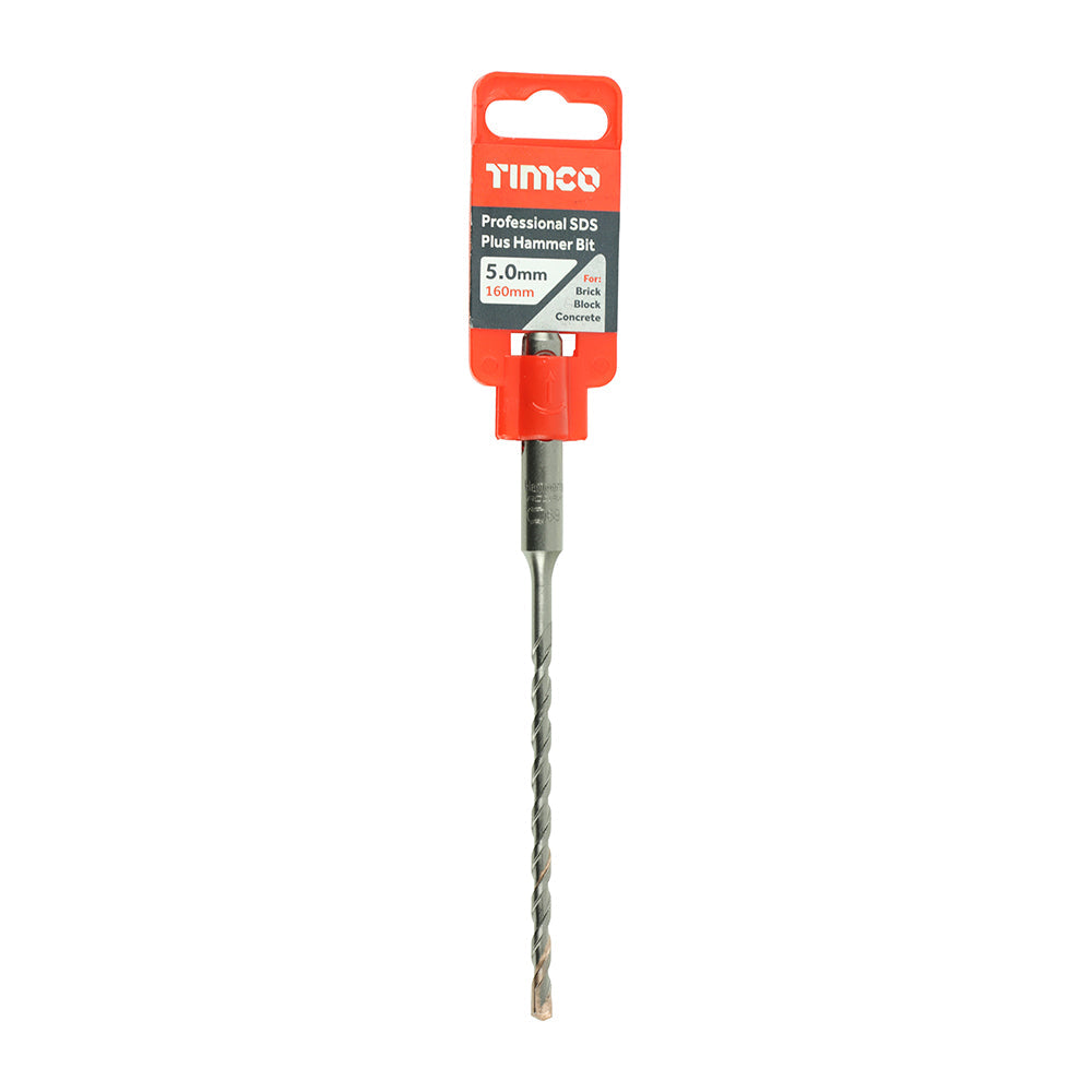 This is an image of Timco - Professional SDS Plus Hammer Bit 5.0 x 160 (1 Each Clip) AP5160