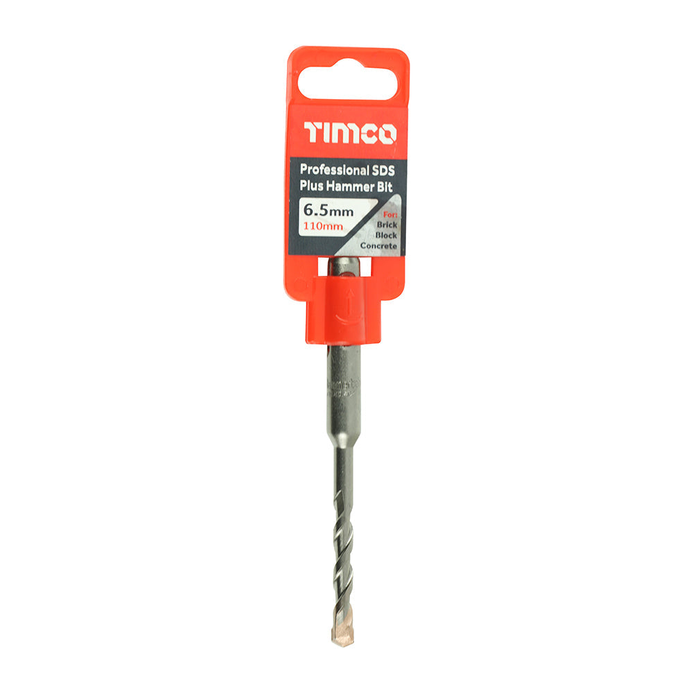 This is an image of Timco - Professional SDS Plus Hammer Bit 6.5 x 110 (1 Each Clip) AP65110