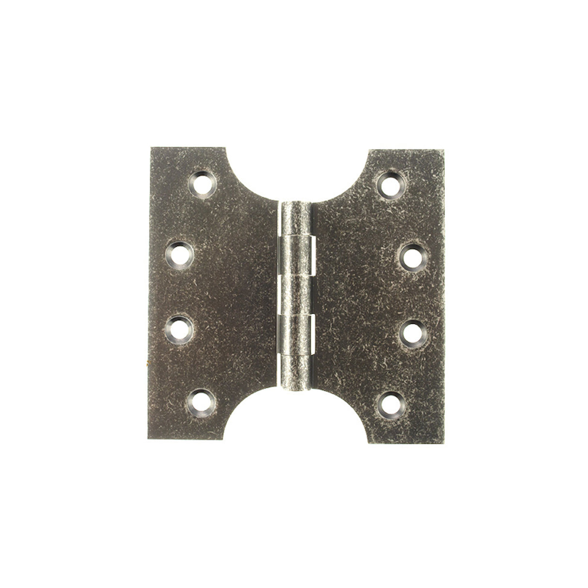 Quality image of Atlantic (Solid Brass) Parliament Hinges 4" x 2" x 4mm - Distressed Silver | Sku. aph424ds | available from Trade Door Handles.