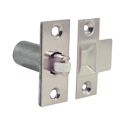 This is an image of Timco - Adjustable Roller Catches - Nickel 39mm (50 Pieces Bag) ARCNICKELBG