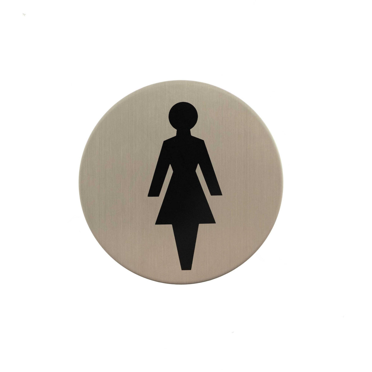 Quality image of Atlantic Female Disc Sign 3M Adhesive 75mm - Satin Stainless Steel | Sku. as75fasss | available from Trade Door Handles.