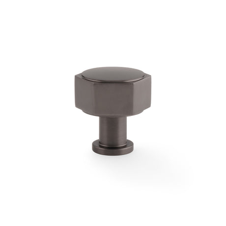 This is an image showing Alexander & Wilks - Vesper Hex Cabinet Knob - Dark Bronze aw828-33-dbz available to order from Trade Door Handles in Kendal, quick delivery and discounted prices.
