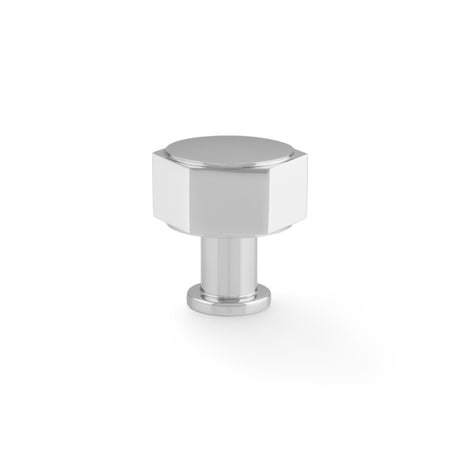 This is an image showing Alexander & Wilks - Vesper Hex Cabinet Knob - Polished Chrome aw828-33-pc available to order from Trade Door Handles in Kendal, quick delivery and discounted prices.
