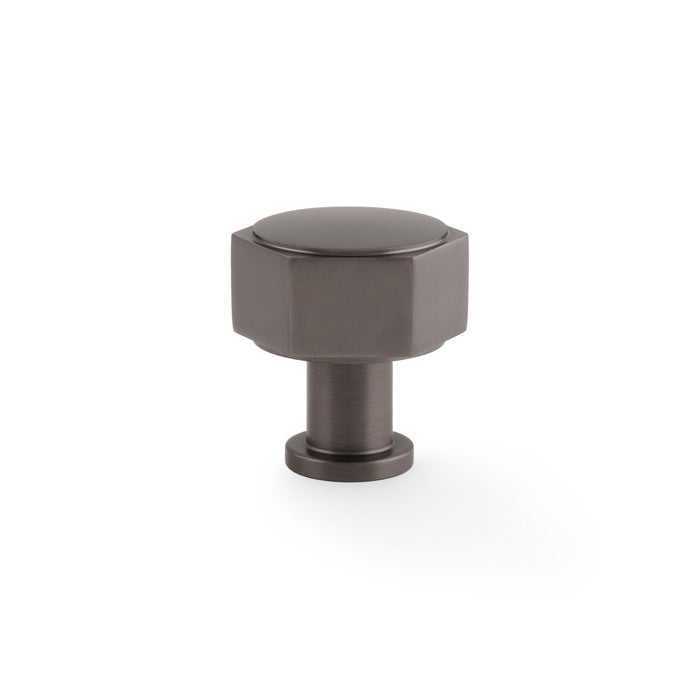 Alexander & Wilks - Vesper Hex Cabinet Knob 33mm - Dark Bronze aw828-33-dbz
