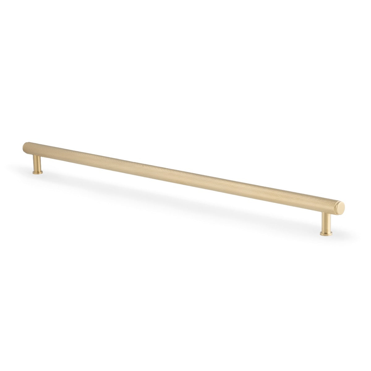 Alexander & Wilks Crispin Knurled T-bar Cupboard Pull Handle-Satin Brass PVD-448mm aw809-448-sbpvd