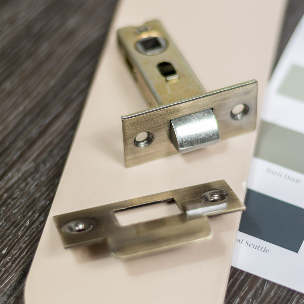 Quality image of Atlantic Fire-Rated CE Marked Bolt Through Tubular Latch 2.5" - Satin Nickel | Sku. alce25sn | available from Trade Door Handles.