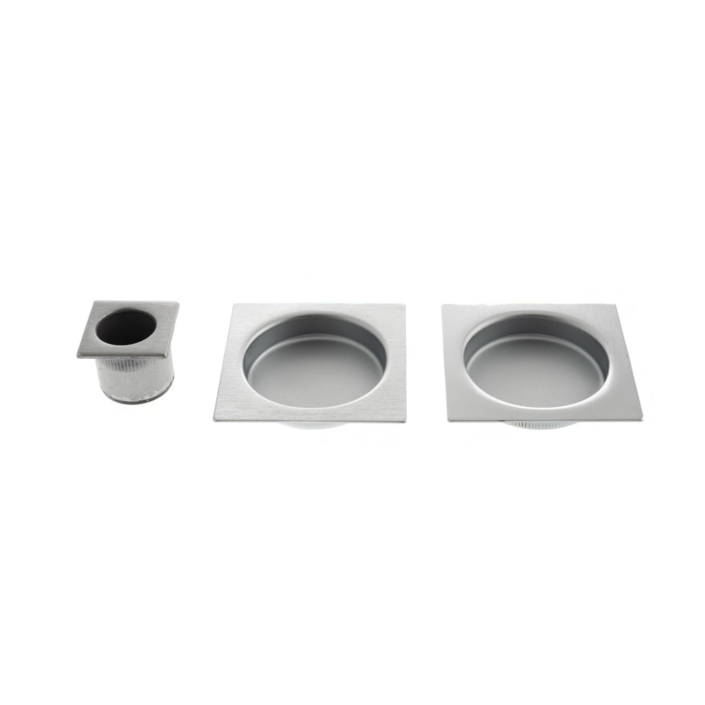 Quality image of AGB Sliding Door Flush Pull Square - Satin Chrome | Sku. b019301032 | available from Trade Door Handles.