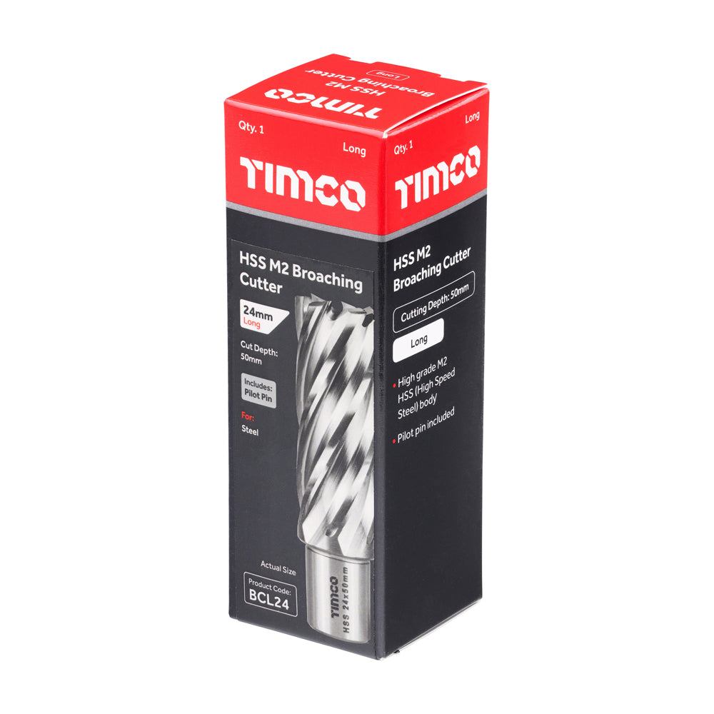 This is an image of Timco - Broaching Cutter - Long 24 x 50 (1 Each Box) BCL24