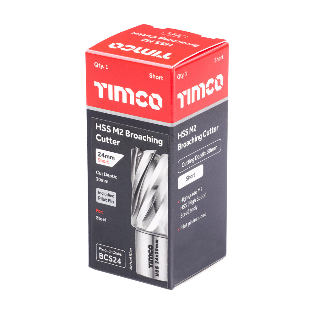 This is an image of Timco - Broaching Cutter - Short 24 x 30 (1 Each Tube) BCS24