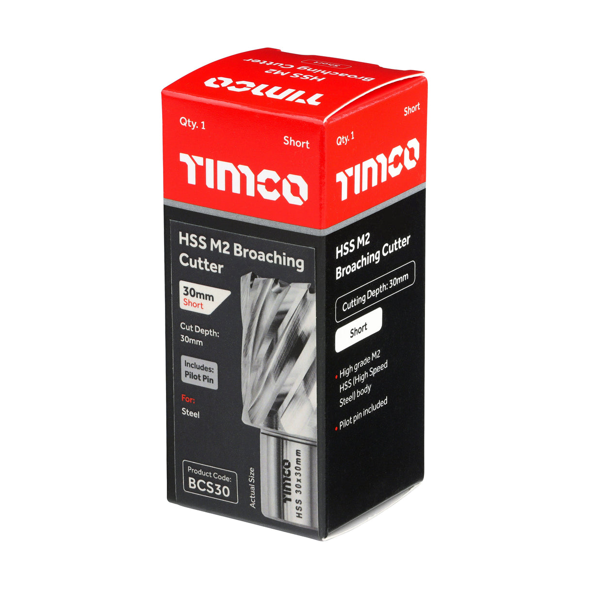 This is an image of Timco - Broaching Cutter - Short 30 x 30 (1 Each Tube) BCS30