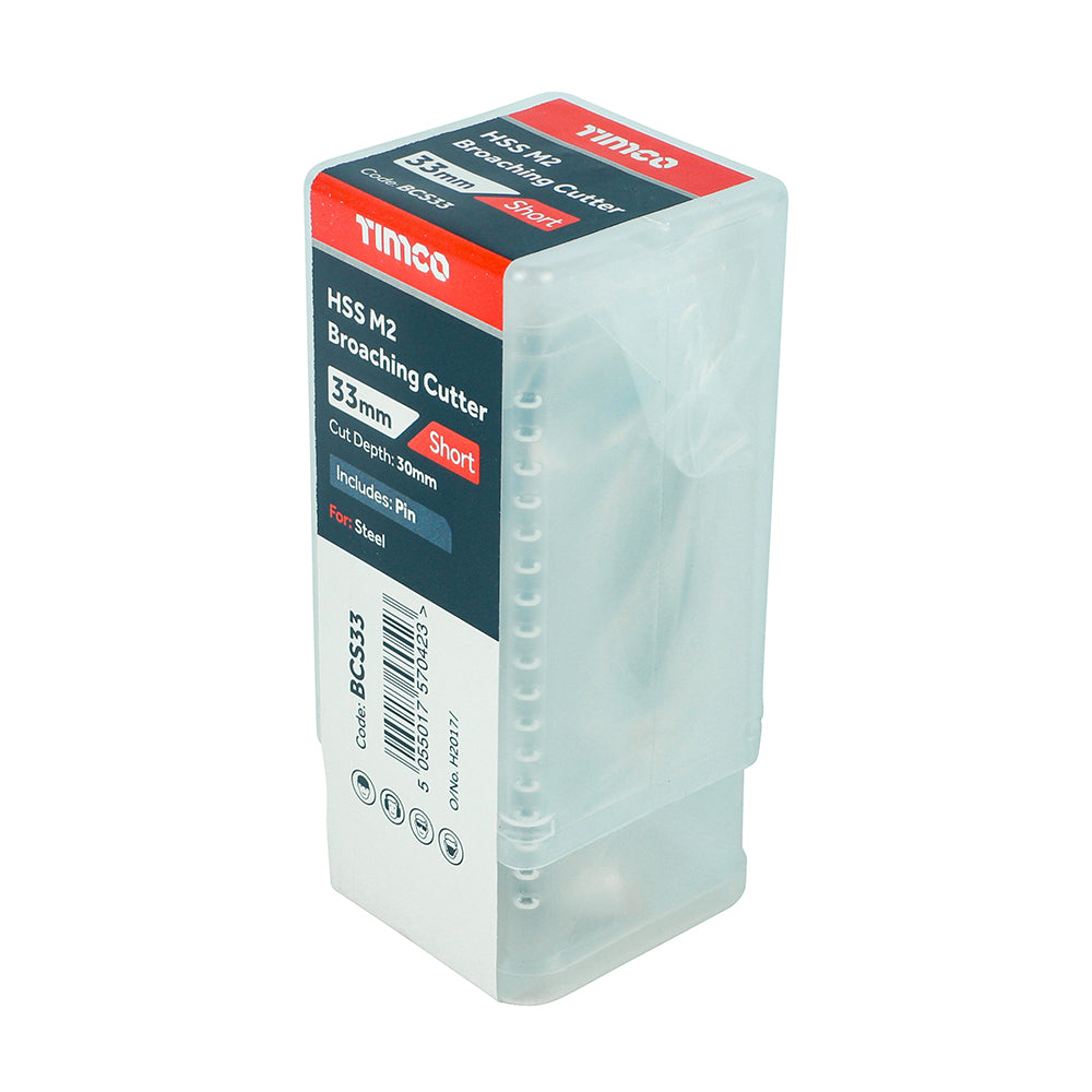 This is an image of Timco - Broaching Cutter - Short 33 x 30 (1 Each Tube) BCS33