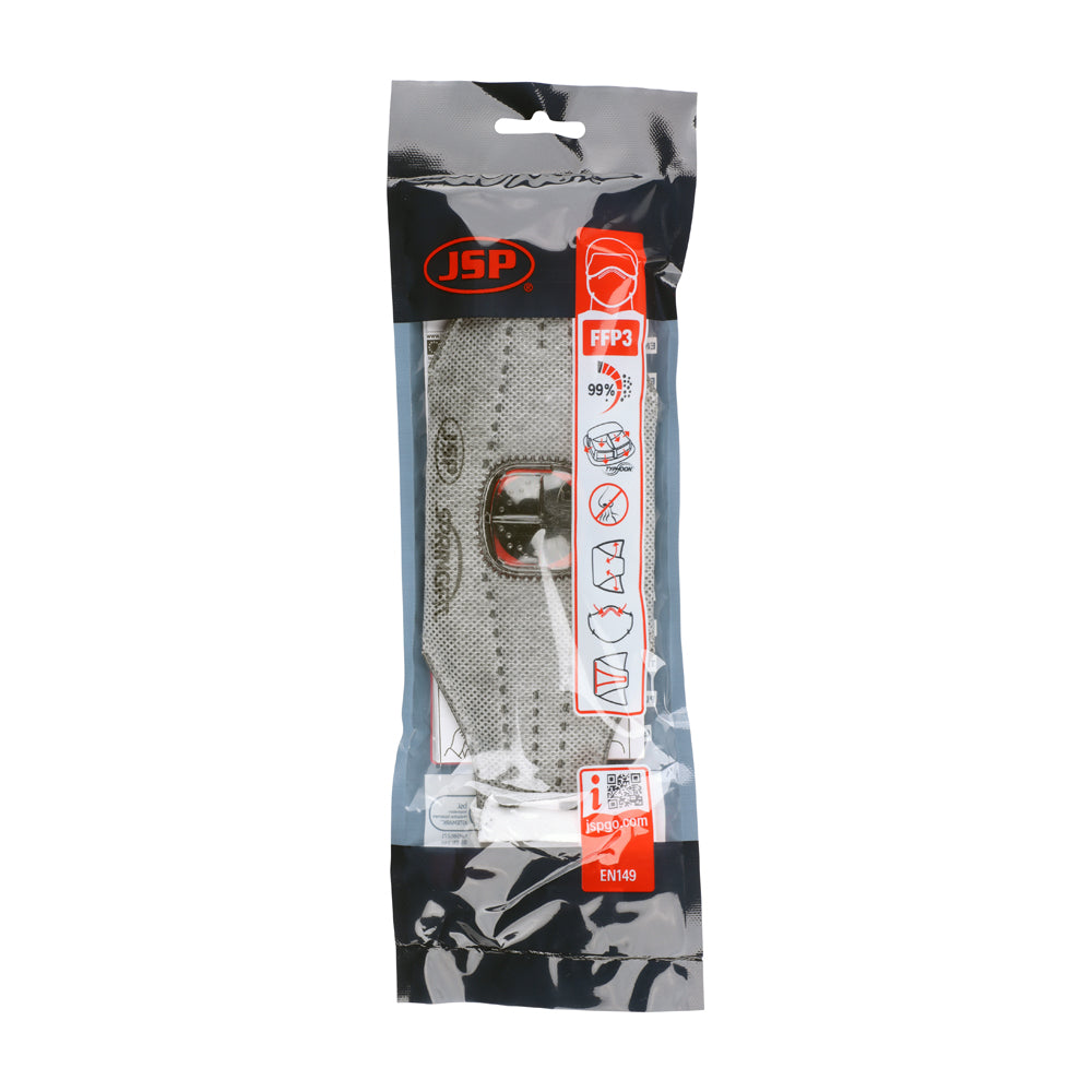 This is an image of Timco - SpringFit FFP3 Fold Flat Mask with Typhoon Valve & Nuisance Carbon Layer FFP3 | Carbon Layer (1 Each Bag) BGA802206N00