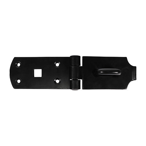 This is an image of Timco - Secure Bolt On Hasp & Staple - Heavy Duty - Black 8" (1 Each Plain Bag) BHS8BB