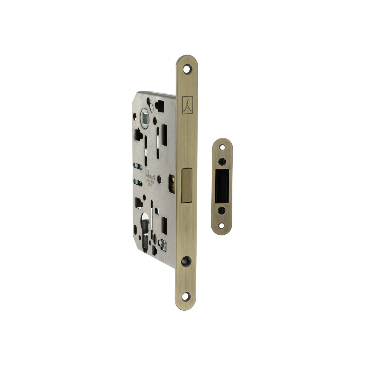 Quality image of Bonaiti Polaris 2XT Magnetic Euro Profile Sashlock 60mm backset - Matt Antique Brass | Sku. bon2xte60mab | available from Trade Door Handles.