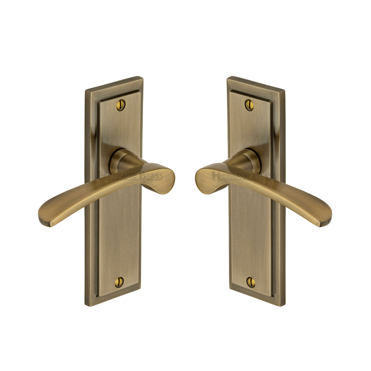 High quality image of the Sorrento Door Handle Lever Latch Boston Design Antique on Zinc finish | Sku. BOS1010-AZ | available to order from Trade Door Handles.
