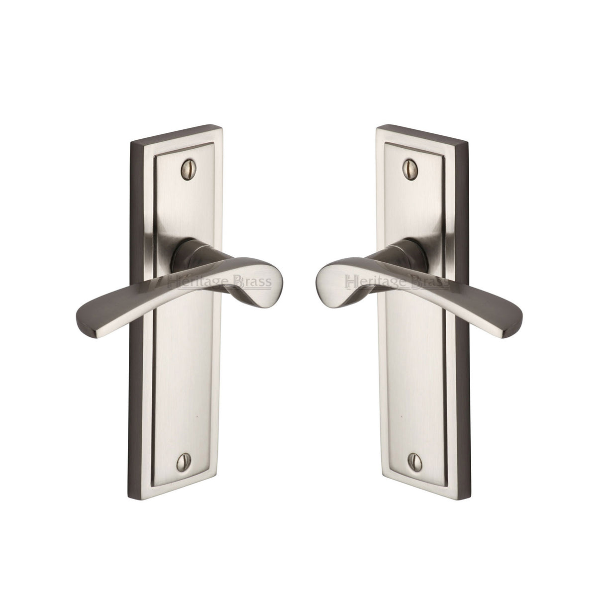 High quality image of the Sorrento Door Handle Lever Latch Boston Design Satin Nickel on Zinc finish | Sku. BOS1010-SNZ | available to order from Trade Door Handles.
