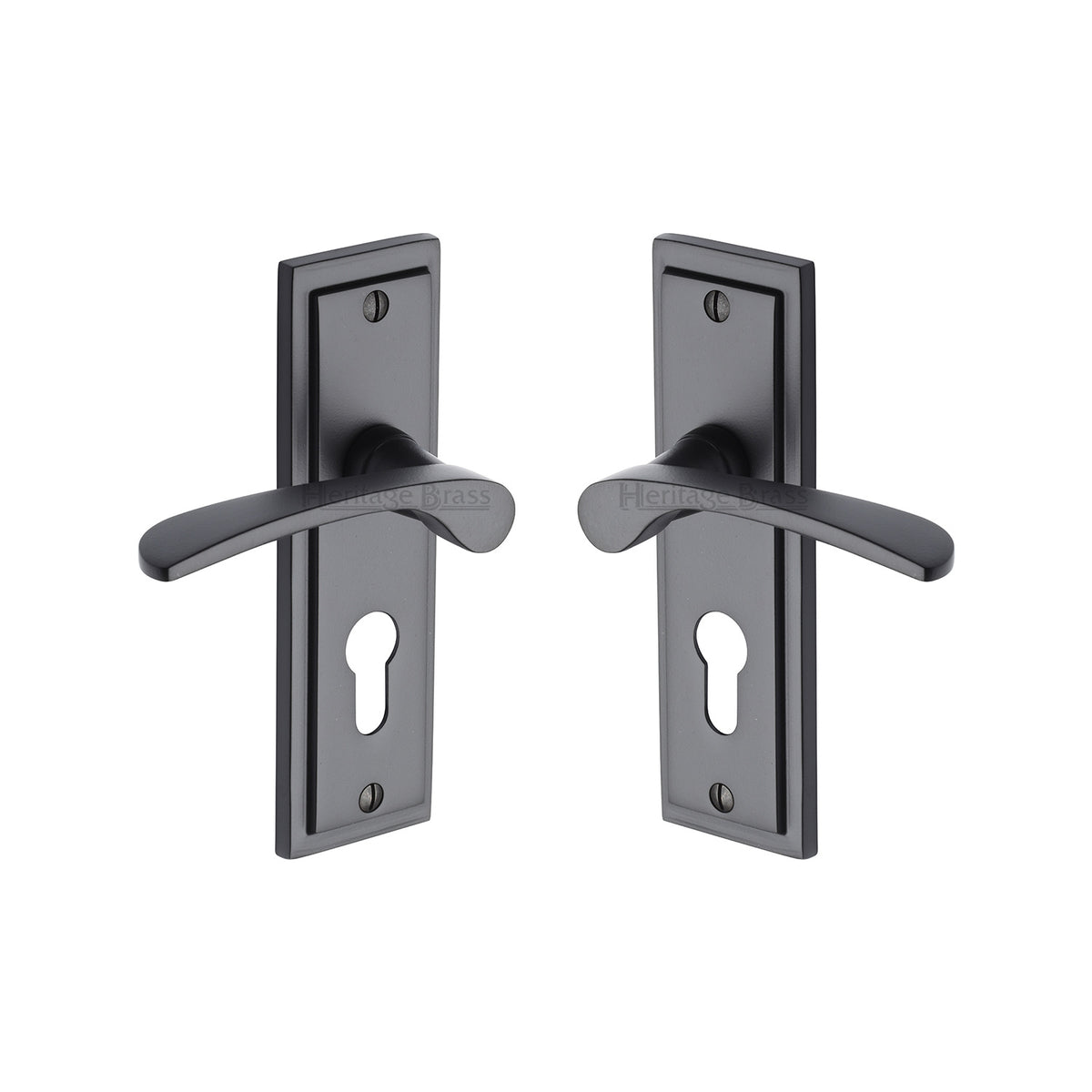 High quality image of the Sorrento Door Handle for Euro Profile Plate Boston Design Matt Black Finish
| Sku. bos1048-blk | Discounted prices available from Trade Door Handles