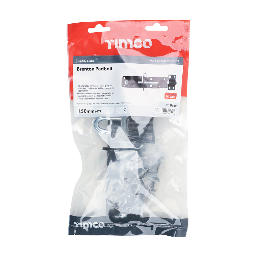This is an image of Timco - Brenton Padbolt - Black 6" (1 Each TIMbag) BP6BP