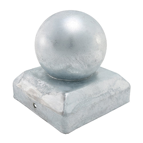 This is an image of Timco - Ball Fence Post Cap - Zinc 75mm (1 Each Unit) BPC75G