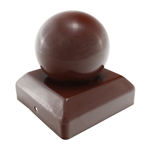 This is an image of Timco - Ball Fence Post Cap - Oxide Red 75mm (1 Each Unit) BPC75