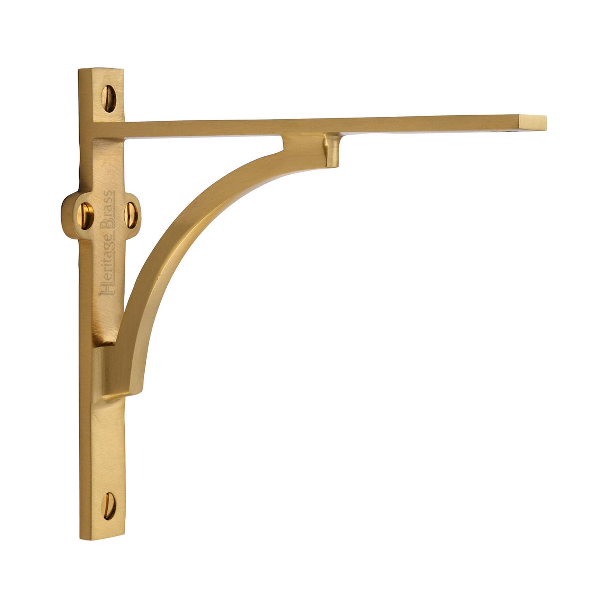 High quality image of the Heritage Brass Arch Shelf Bracket 6'' x 5'' Satin Brass Finish | Sku. br2140-6-sb | Discounted prices available from Trade Door Handles