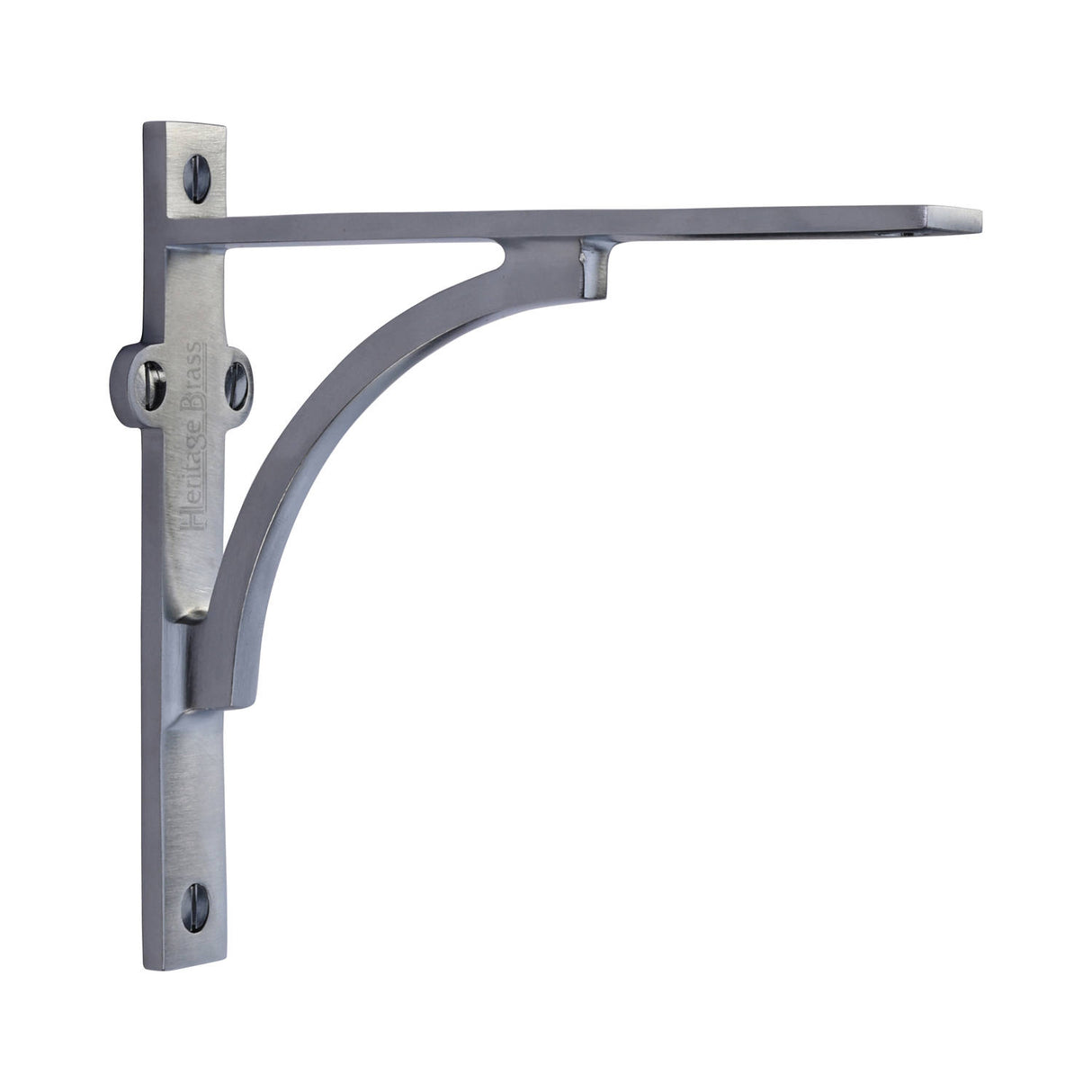 High quality image of the Heritage Brass Arch Shelf Bracket 6'' x 5'' Satin Chrome Finish | Sku. br2140-6-sc | Discounted prices available from Trade Door Handles