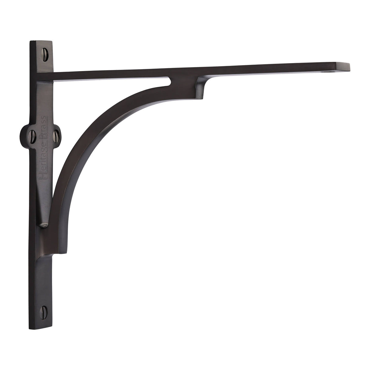 High quality image of the Heritage Brass Arch Shelf Bracket 8'' x 6.5'' Matt Bronze Finish | Sku. br2140-8-mb | Discounted prices available from Trade Door Handles
