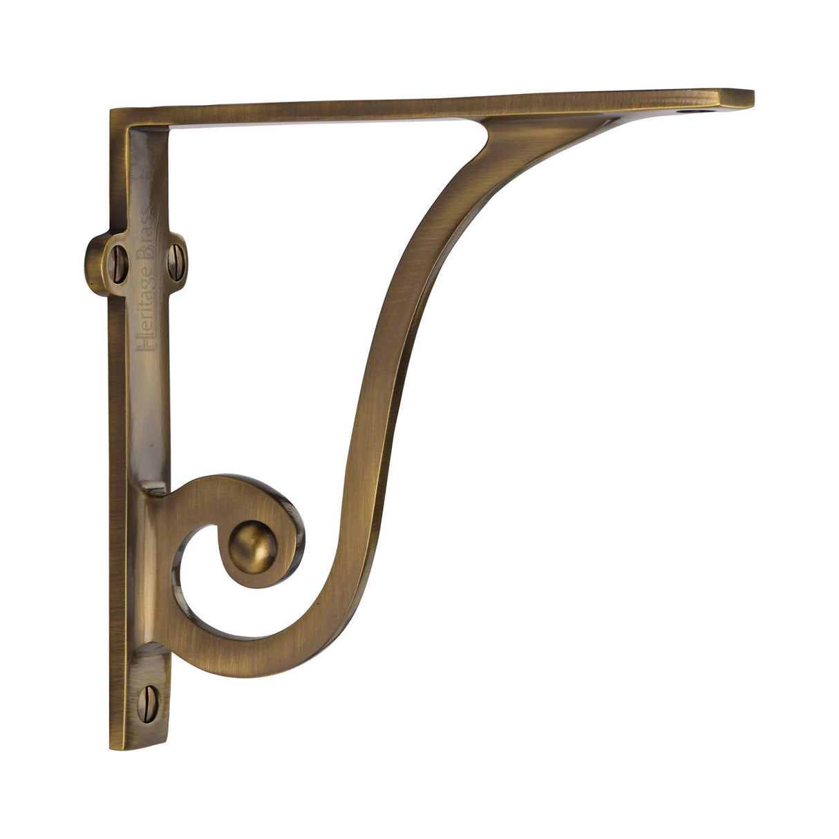 High quality image of the Heritage Brass Ornate Shelf Bracket 6'' x 5'' Antique Brass Finish | Sku. br2170-6-at | Discounted prices available from Trade Door Handles
