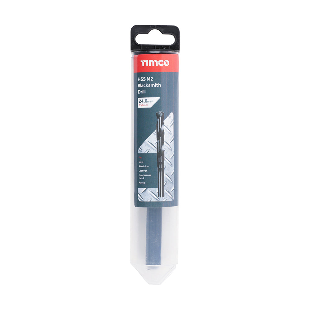 This is an image of Timco - HSS-M Blacksmith Drill Bit 24.0mm (1 Each Tube) BSD24