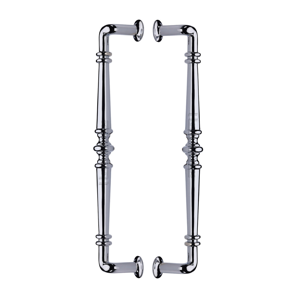 High quality image of the Heritage Brass Back to Back Door Pull Handle Avon Design Polished Chrome Finish | Sku. btb1169-390-pc | Discounted prices available from Trade Door Handles