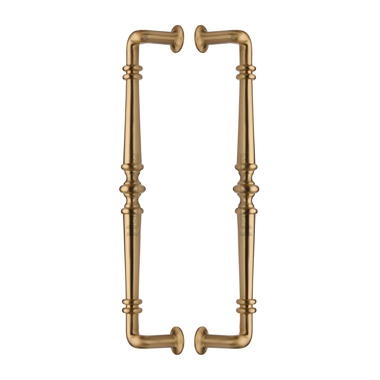 High quality image of the Heritage Brass Back to Back Door Pull Handle Avon Design Satin Brass Finish | Sku. btb1169-390-sb | Discounted prices available from Trade Door Handles