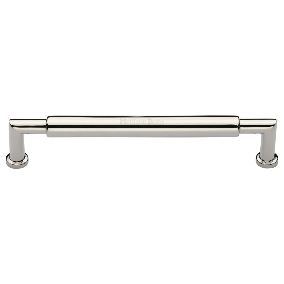 High quality image of the Heritage Brass Cabinet Pull Bauhaus Round Design 254mm CTC Polished Nickel Finish | Sku. c0319-254-pnf | Discounted prices available from Trade Door Handles
