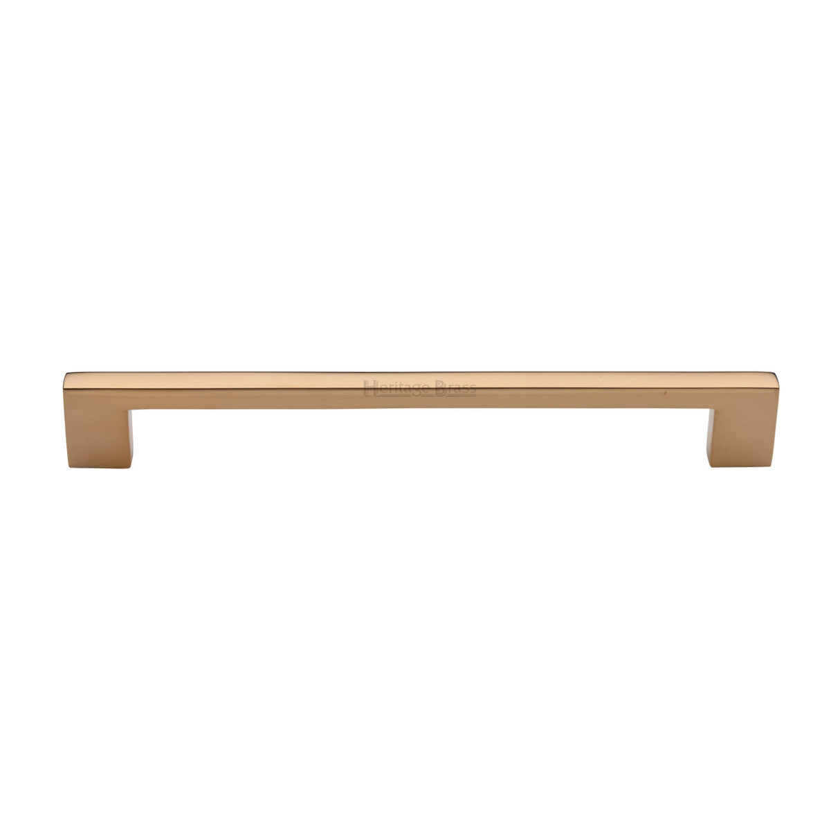 High quality image of Heritage Brass Cabinet Pull Metro Design 192mm CTC Unlacquered Brass Finish | Sku. C0337 256-ULB | available from Trade Door Handles.
