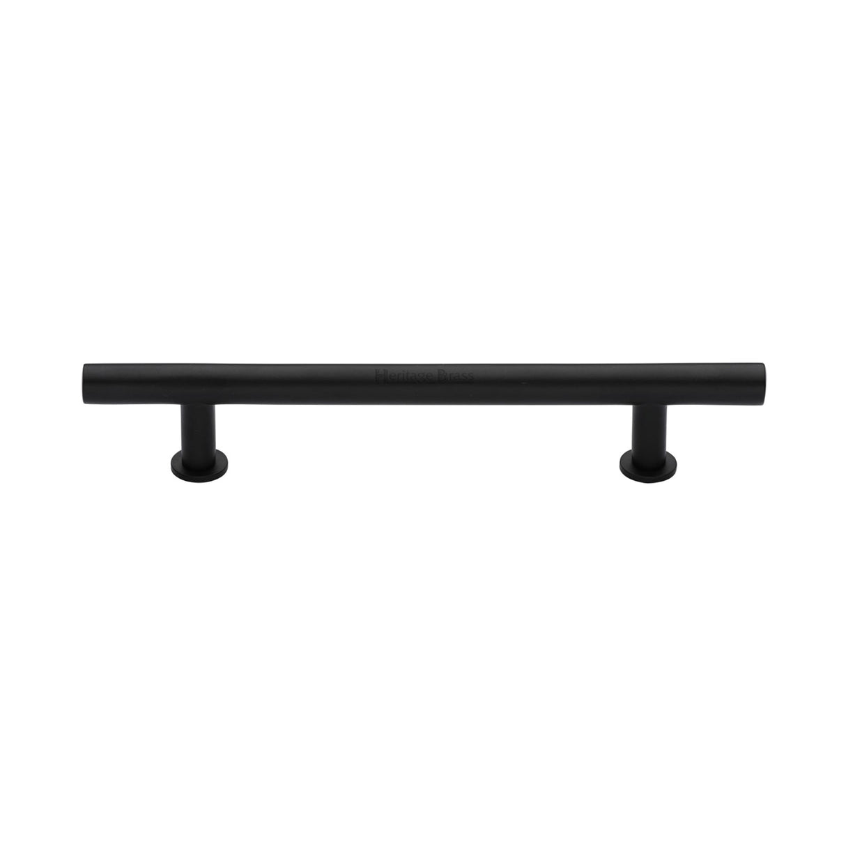 High quality image of the Heritage Brass Cabinet Pull T-Bar Design with 16mm Rose 160mm CTC Matt Black Finish | Sku. c0362-160-bkmt | Discounted prices available from Trade Door Handles