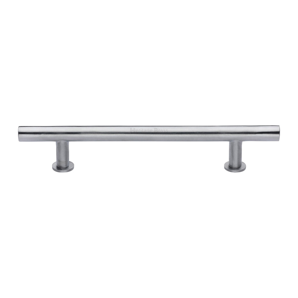 High quality image of the Heritage Brass Cabinet Pull T-Bar Design with 16mm Rose 203mm CTC Satin Chrome Finish | Sku. c0362-203-sc | Discounted prices available from Trade Door Handles